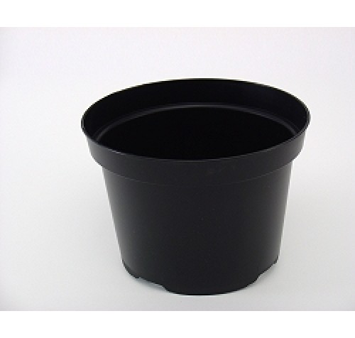 2 Litre Round Black Plastic Plant Pots - PALLET DEALS